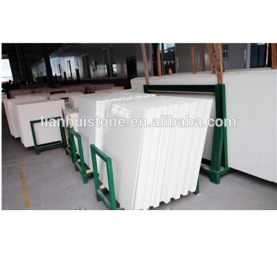 Non-porous white Crystallized Glass Stone , China white nano glass stone