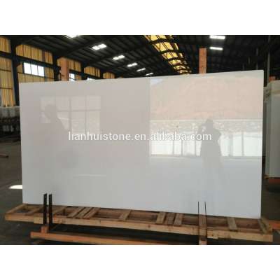 Artificial stone machine cut crystal glass stone slabs ,White crystallized